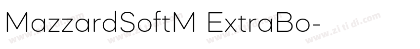 MazzardSoftM ExtraBo字体转换